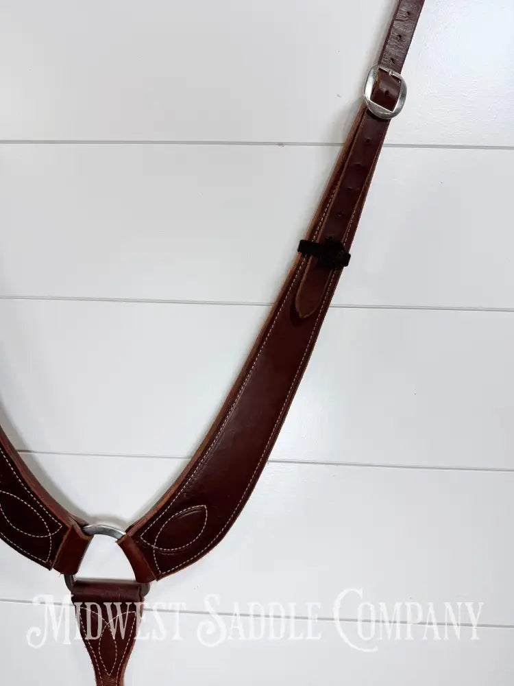Heavy Oil Pulling Breast Collar Leather Full Horse Size - Breast Collar