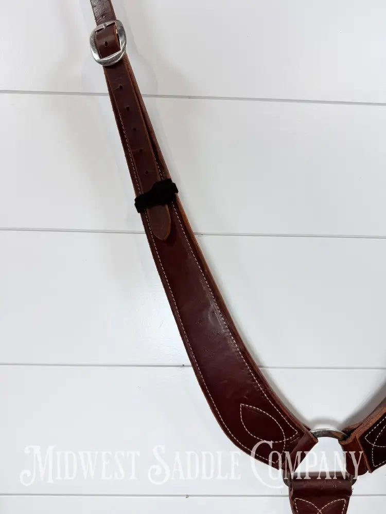 Heavy Oil Pulling Breast Collar Leather Full Horse Size - Breast Collar