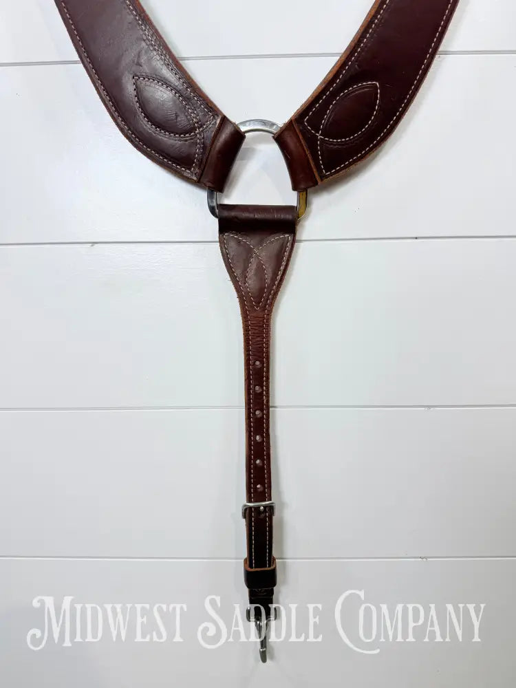 Heavy Oil Pulling Breast Collar Leather Full Horse Size - Breast Collar
