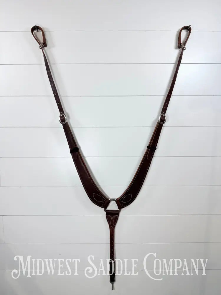 Heavy Oil Pulling Breast Collar Leather Full Horse Size - Breast Collar
