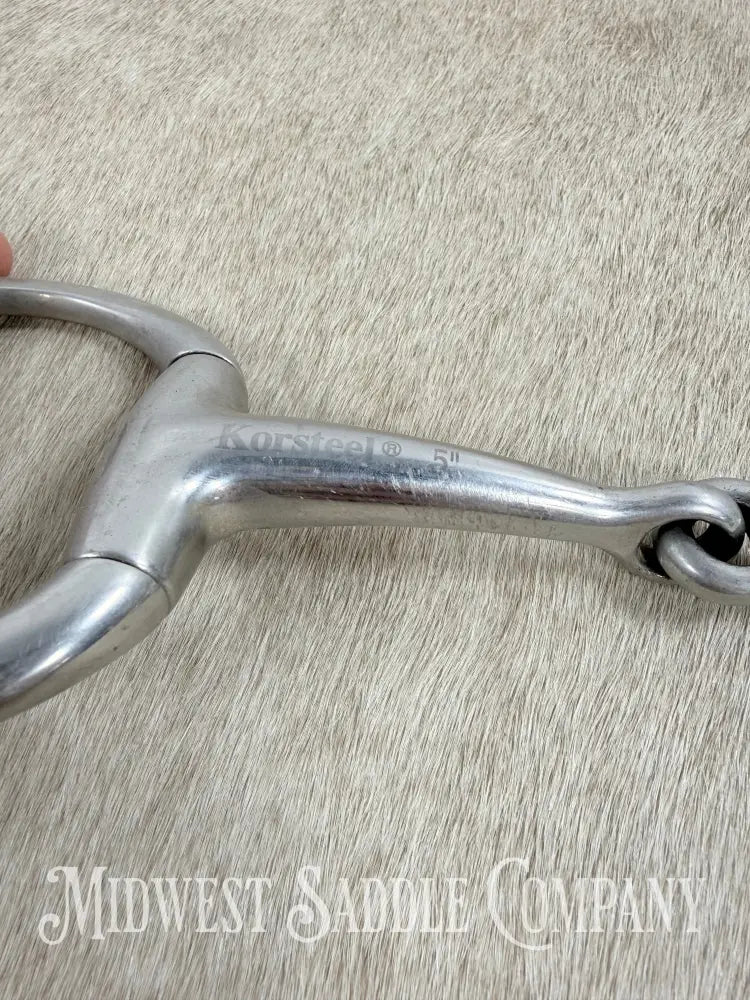 Korsteel Stainless Steel Eggbutt Snaffle Bit 5” Bit
