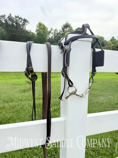 Leather Class A Miniature Horse Padded Driving Harness Brass Hardware - Driving Harness