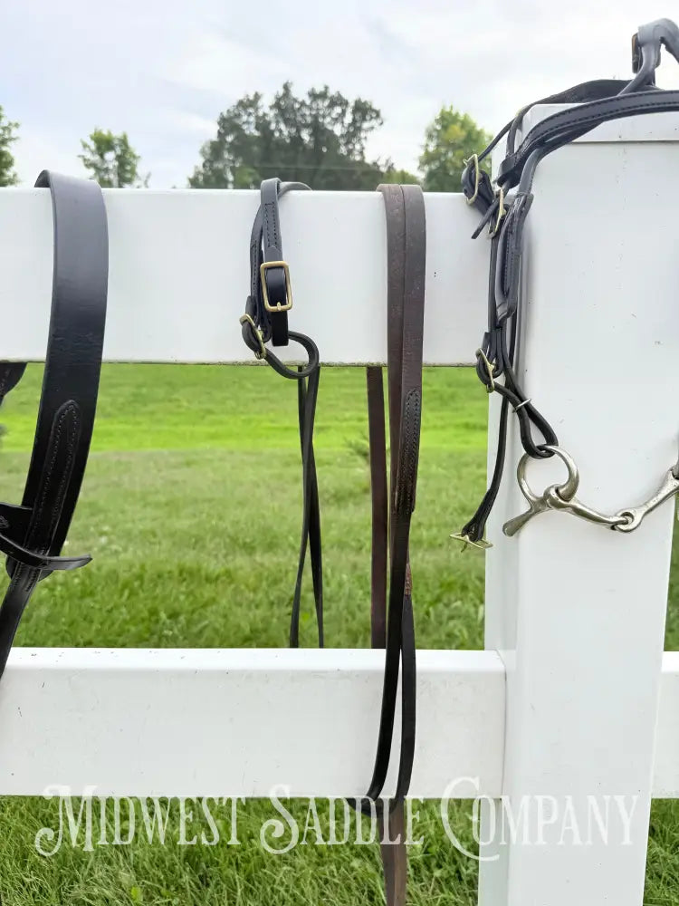 Leather Class A Miniature Horse Padded Driving Harness Brass Hardware - Driving Harness