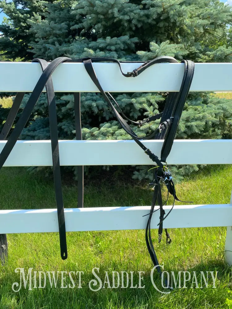 Light Horse Team Leather Driving Harnesses - Show / Parade Harness