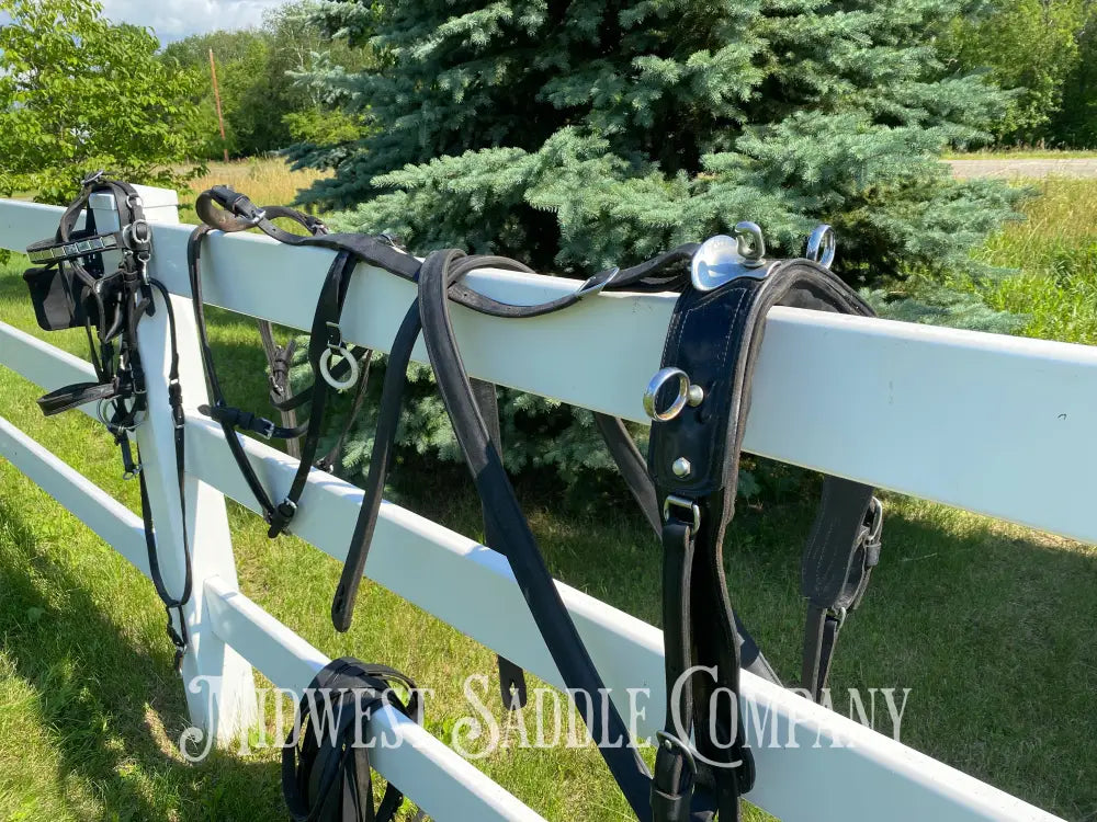 Light Horse Team Leather Driving Harnesses - Show / Parade Harness