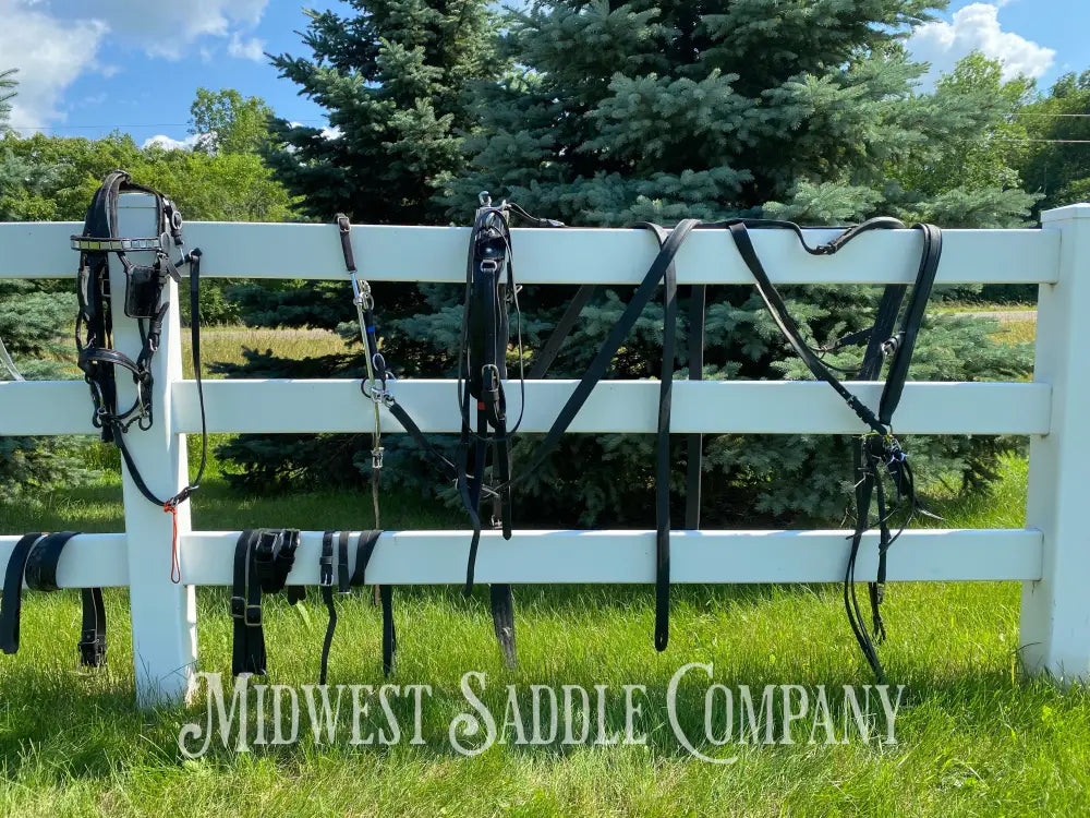 Light Horse Team Leather Driving Harnesses - Show / Parade Harness