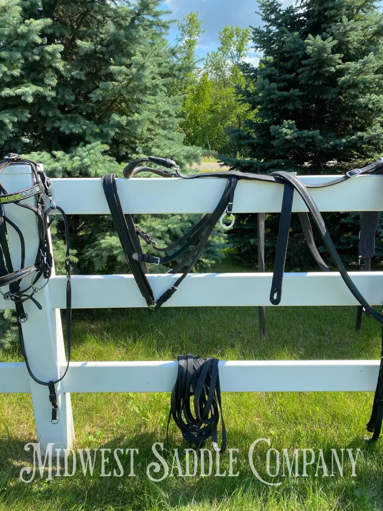 Light Horse Team Leather Driving Harnesses - Show / Parade Harness