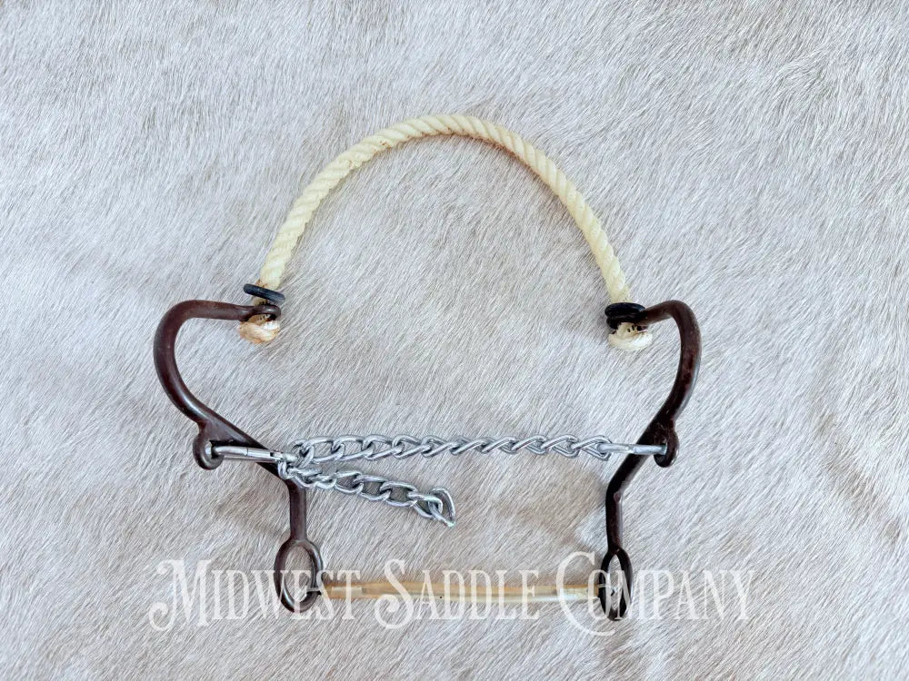 Little S Rope Nose Hackamore Full Horse Size Bit