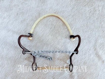 Little S Rope Nose Hackamore Full Horse Size Bit