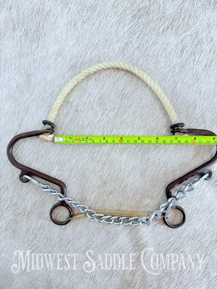 Little S Rope Nose Hackamore Full Horse Size Bit
