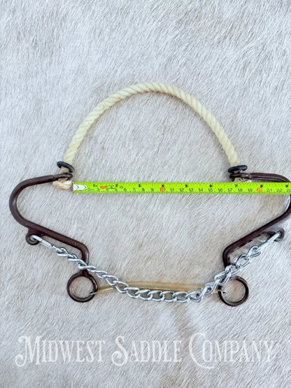 Little S Rope Nose Hackamore Full Horse Size Bit