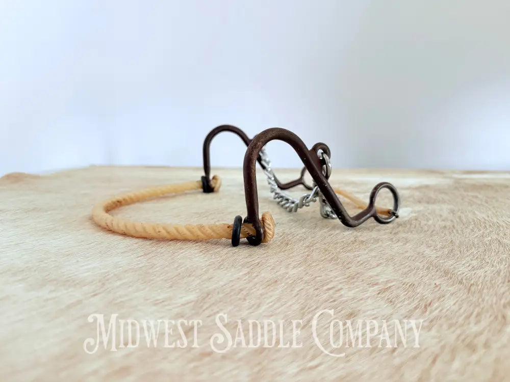 Little S Rope Nose Hackamore Full Horse Size Bit
