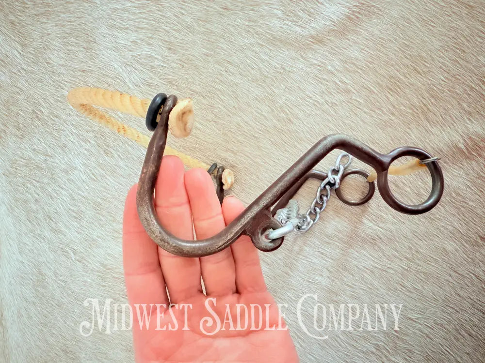 Little S Rope Nose Hackamore Full Horse Size Bit