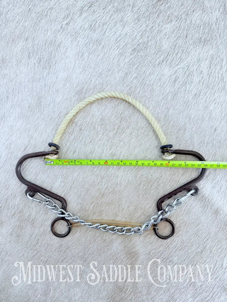 Little S Rope Nose Hackamore Full Horse Size Bit