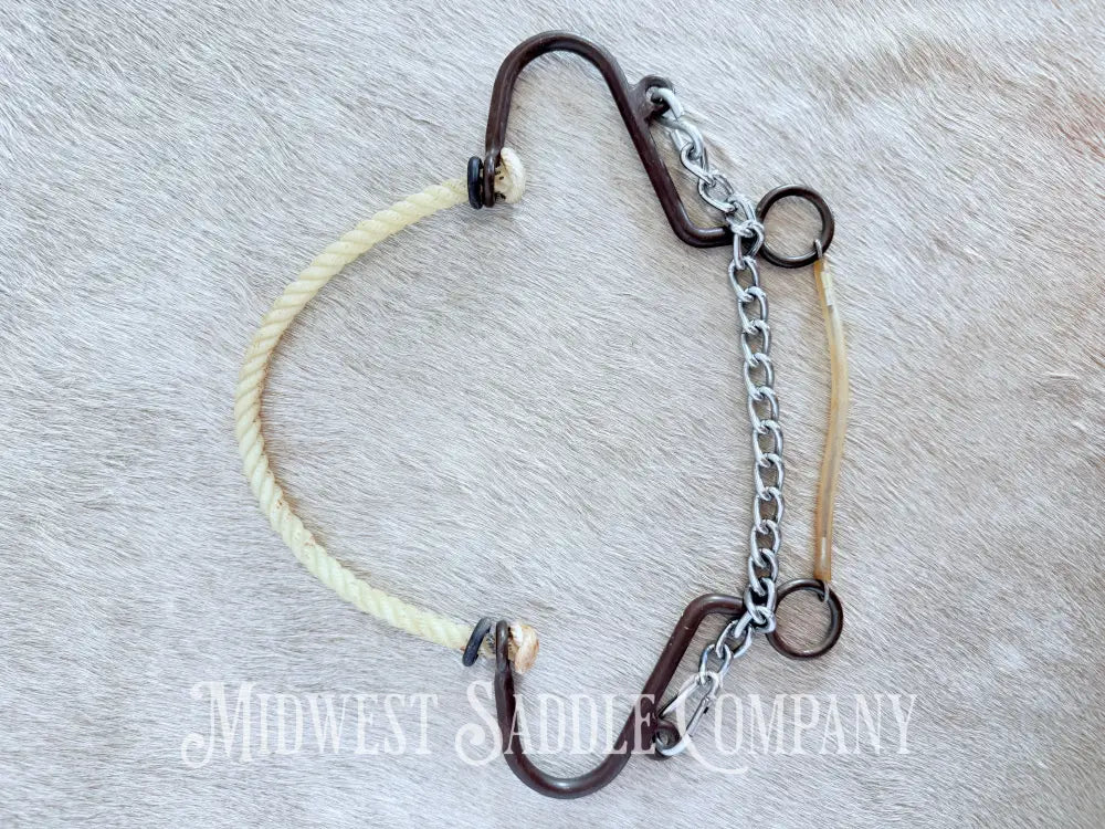 Little S Rope Nose Hackamore Full Horse Size Bit