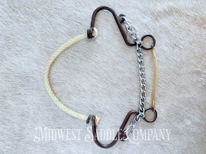 Little S Rope Nose Hackamore Full Horse Size Bit