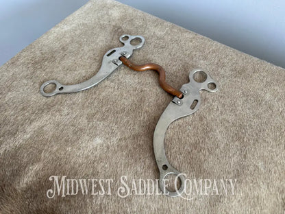 Medium Port Copper Western Horse Training Bit Bit