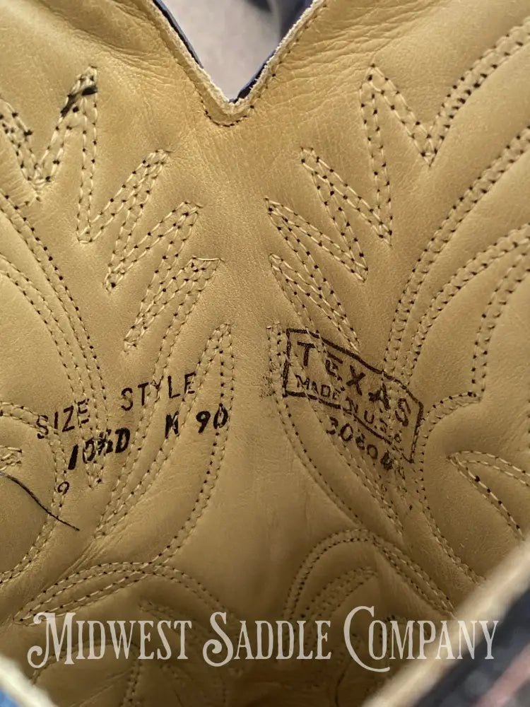 Vintage Texas Brand Western Leather Cowboy Boots - Mahogany Red Brown Men’s 10 1/2 D