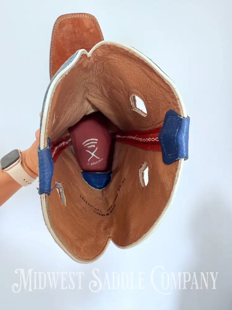 Men’s Twisted X Work Boot Cognac R/O Hippo Square Toe MRSL034 - Size 12 EE Western Boots