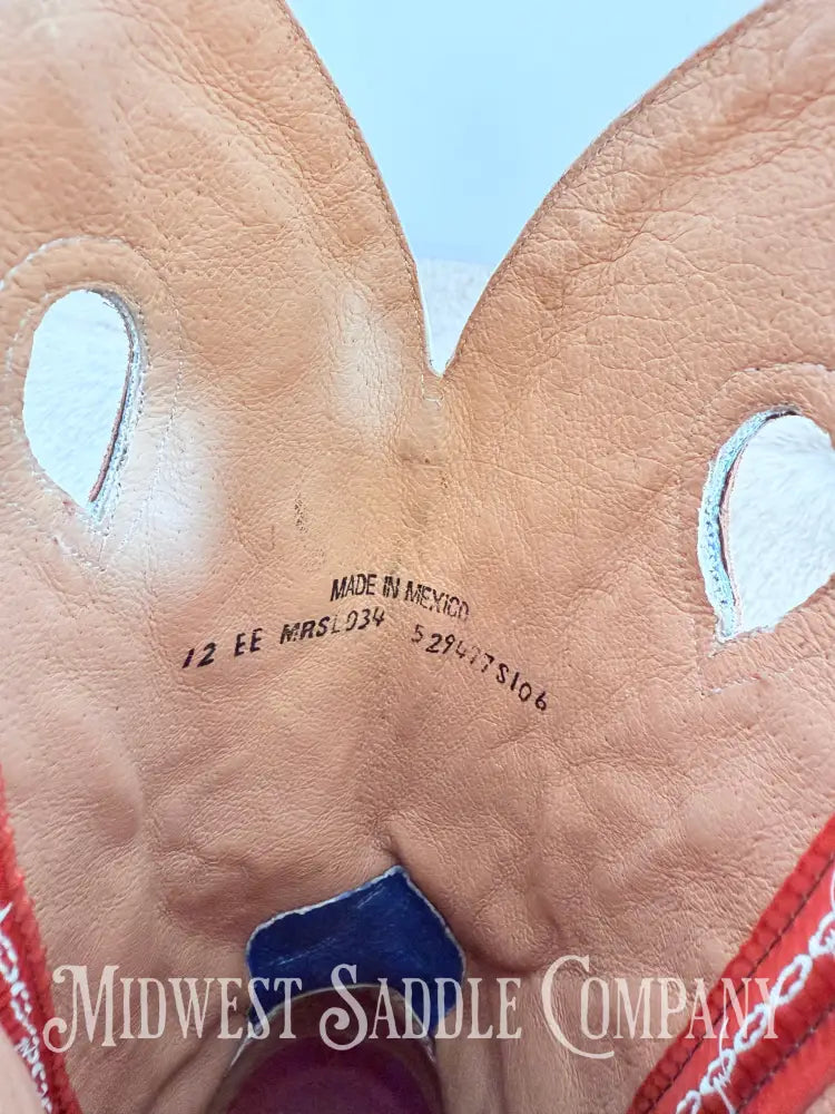 Men’s Twisted X Work Boot Cognac R/O Hippo Square Toe MRSL034 - Size 12 EE Western Boots