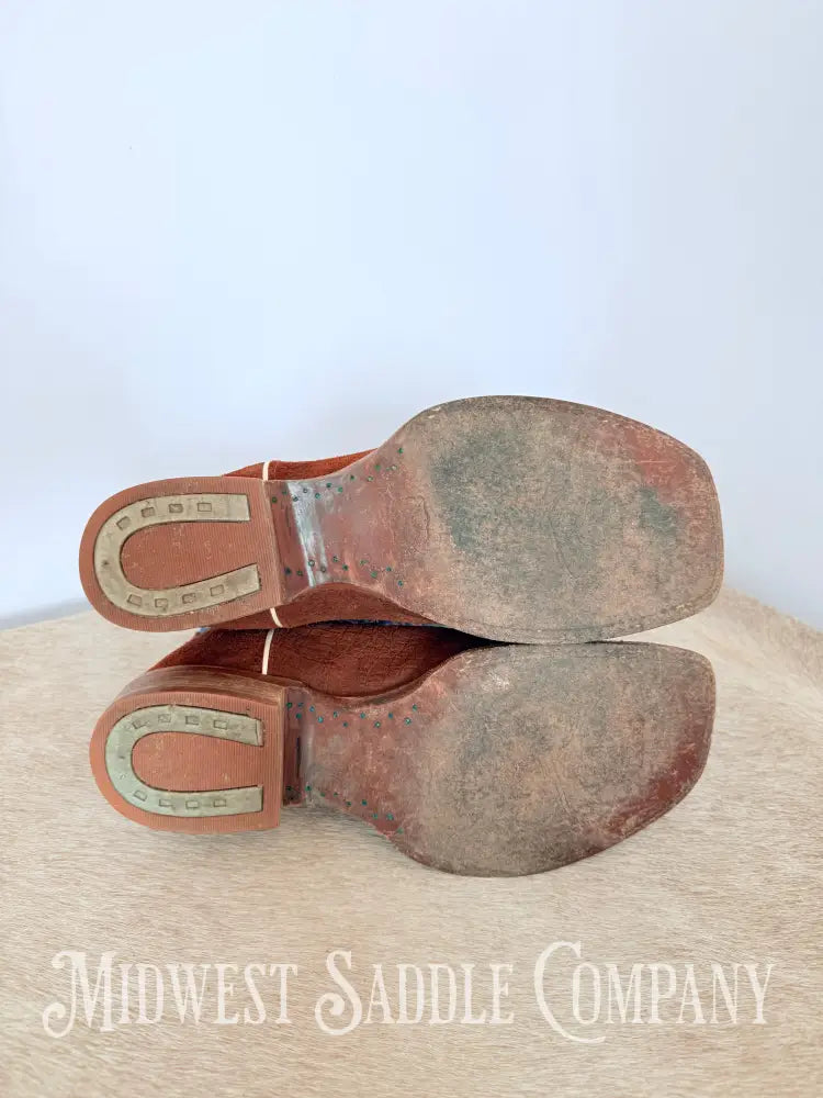 Men’s Twisted X Work Boot Cognac R/O Hippo Square Toe MRSL034 - Size 12 EE Western Boots