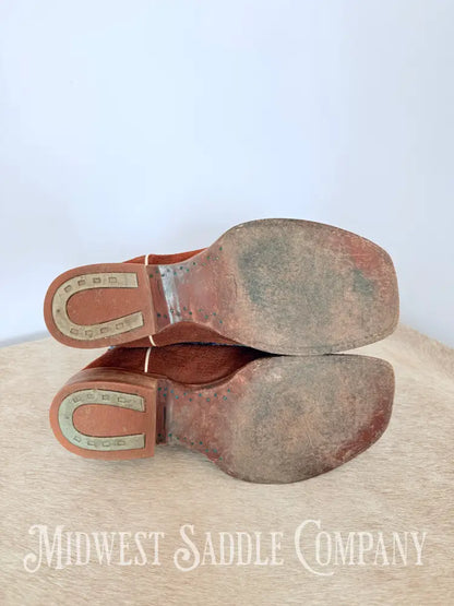 Men’s Twisted X Work Boot Cognac R/O Hippo Square Toe MRSL034 - Size 12 EE Western Boots