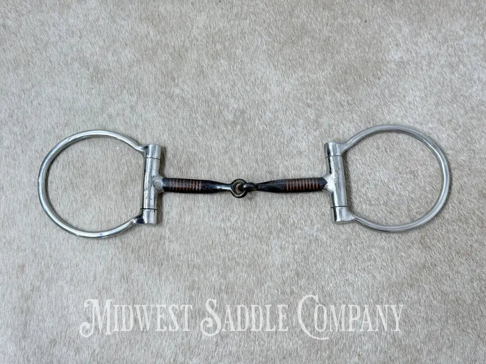 Metalab Dee Ring Snaffle With Sweet Iron Mouth And Copper Inlay 5” - Bit