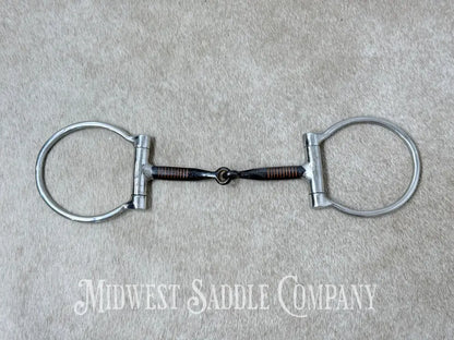 Metalab Dee Ring Snaffle With Sweet Iron Mouth And Copper Inlay 5” - Bit