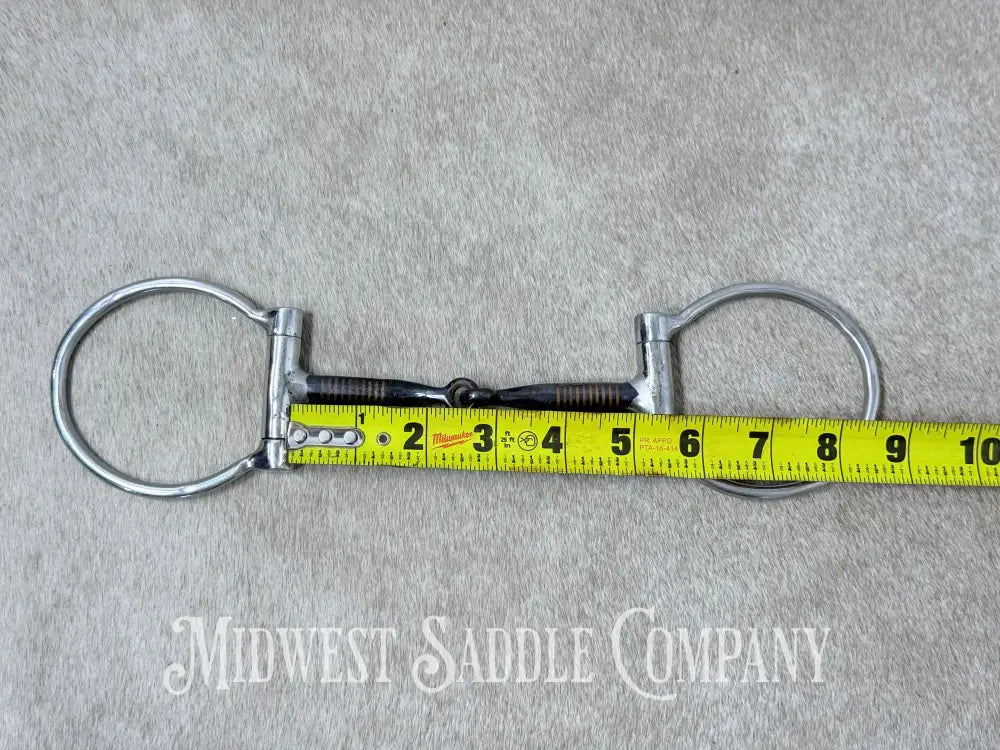 Metalab Dee Ring Snaffle With Sweet Iron Mouth And Copper Inlay 5” - Bit