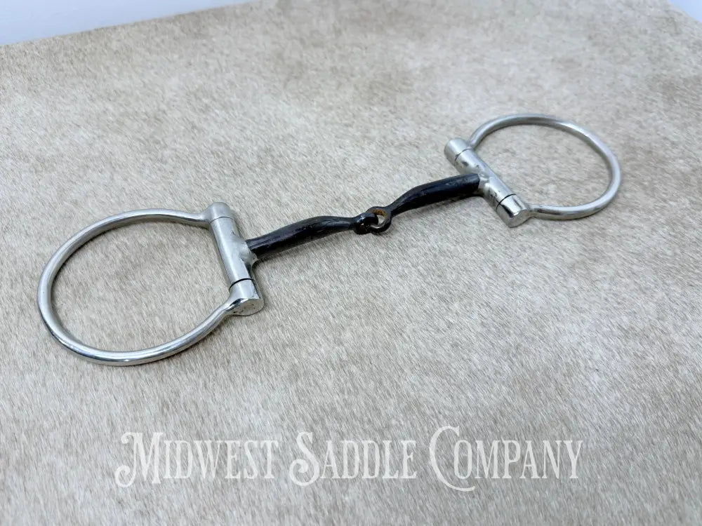 Metalab Dee Ring Snaffle With Sweet Iron Mouth And Copper Inlay 5” - Bit