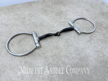 Metalab Dee Ring Snaffle With Sweet Iron Mouth And Copper Inlay 5” - Bit