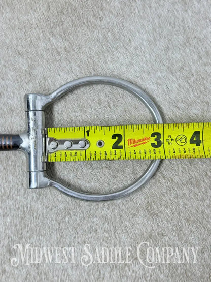 Metalab Dee Ring Snaffle With Sweet Iron Mouth And Copper Inlay 5” - Bit