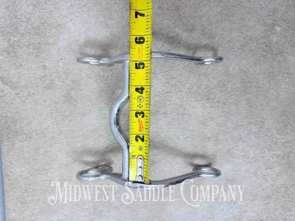 Metalab Partrade Engraved Western Low Port Grazing Bit Curved Shank 5” - Bit