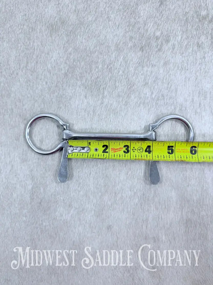 Miniature Horse / Small Pony Half Cheek Mullen Snaffle Driving Bit 3.75” Bit