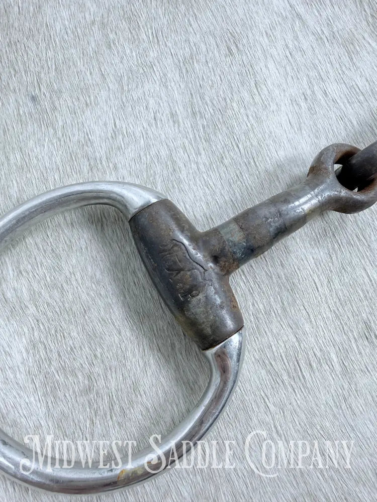 Monty Roberts Join Up Sweet Iron Copper Inlay Thick Snaffle Bit 5” Bit