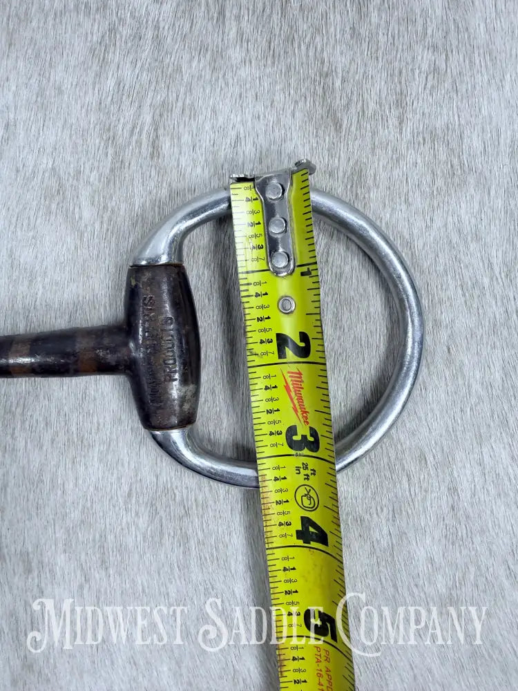 Monty Roberts Join Up Sweet Iron Copper Inlay Thick Snaffle Bit 5” Bit