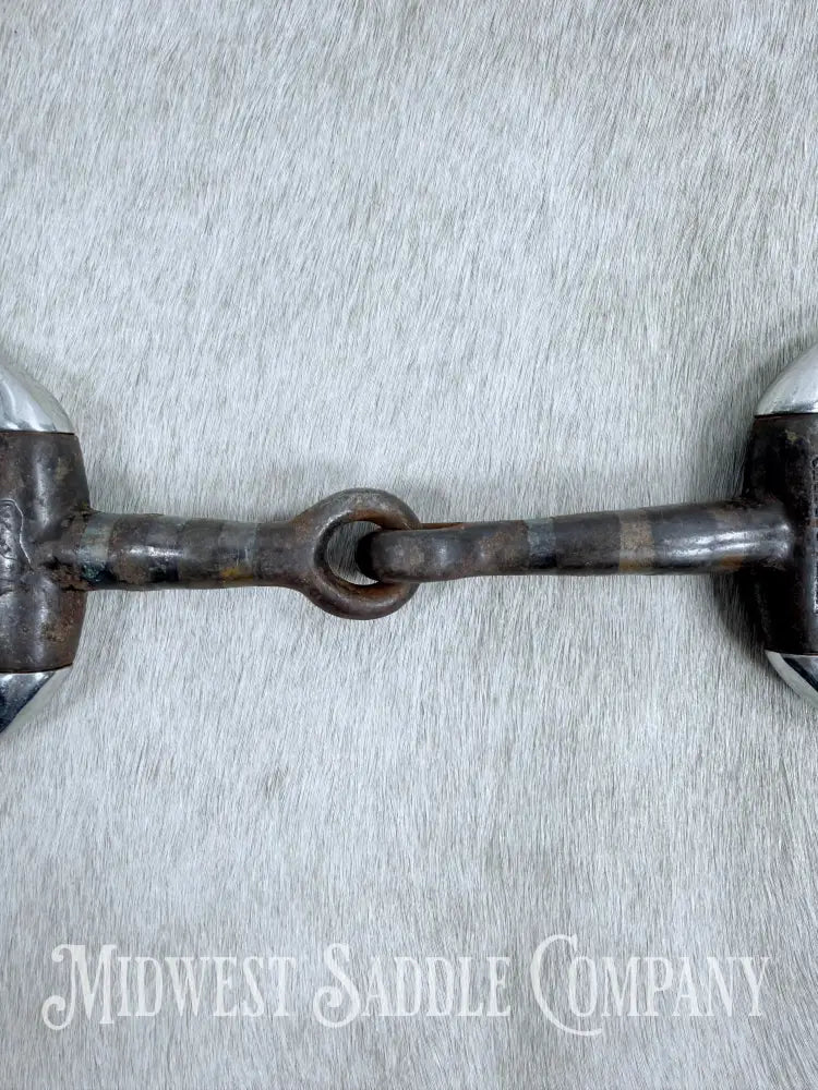 Monty Roberts Join Up Sweet Iron Copper Inlay Thick Snaffle Bit 5” Bit