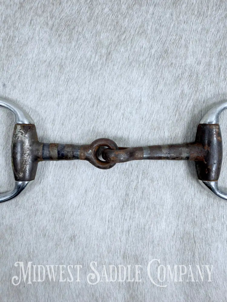 Monty Roberts Join Up Sweet Iron Copper Inlay Thick Snaffle Bit 5” Bit