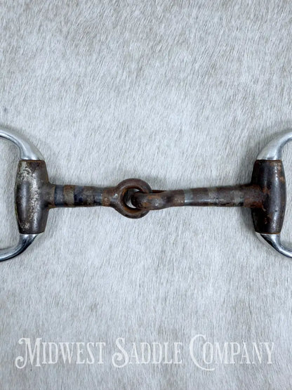 Monty Roberts Join Up Sweet Iron Copper Inlay Thick Snaffle Bit 5” Bit