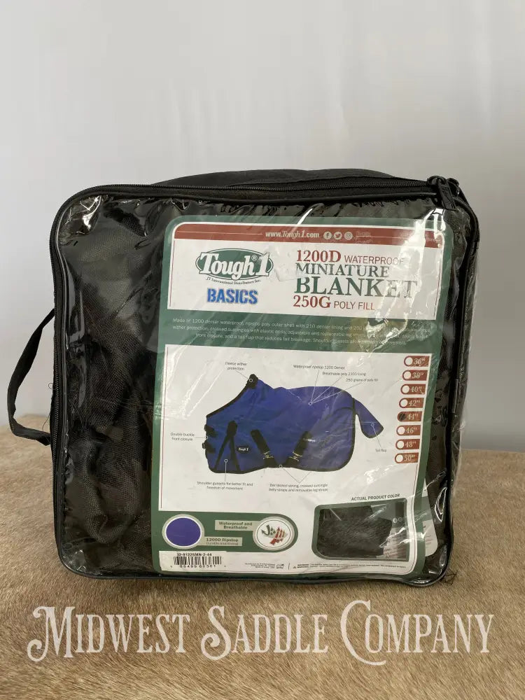 New 44” Tough-1 Miniature Horse/Pony Turnout Blanket - 1200 Denier 250G Fill