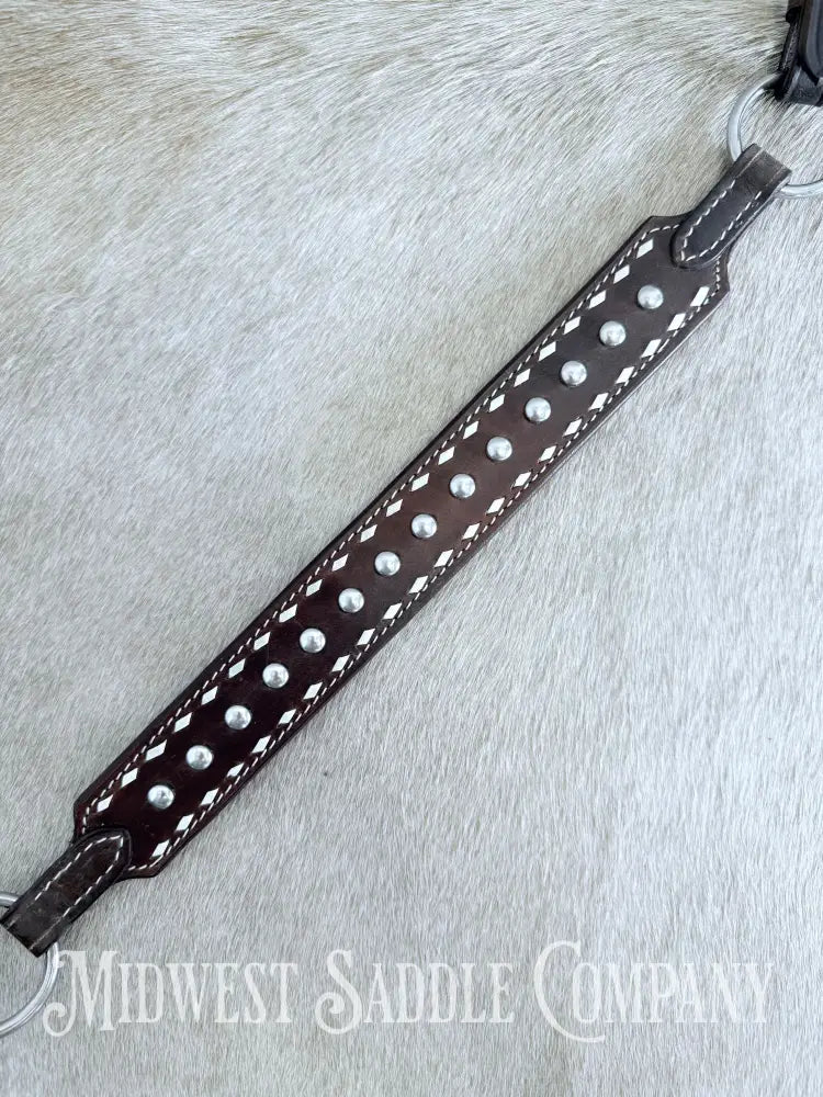 New Buckstitch Dot Western Headstall & Bikini Breast Collar Hair-on-Hide Full Horse Size Tack Set