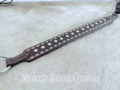 New Buckstitch Dot Western Headstall & Bikini Breast Collar Hair-on-Hide Full Horse Size Tack Set