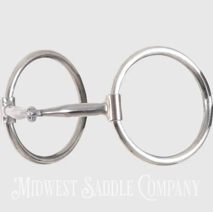 New Classic Equine Smooth Bar O-Ring Snaffle with Copper Inlay 5.25” - Bit
