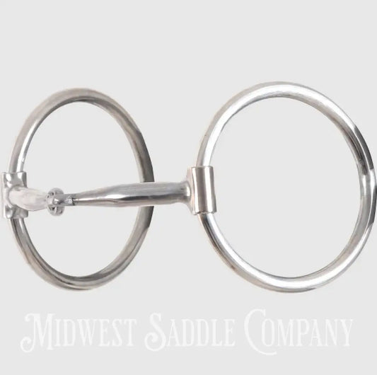 New Classic Equine Smooth Bar O-Ring Snaffle with Copper Inlay 5.25” - Bit