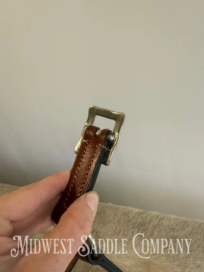 Classic White Buckstitch Western Leather Halter - Average Horse Size Halter