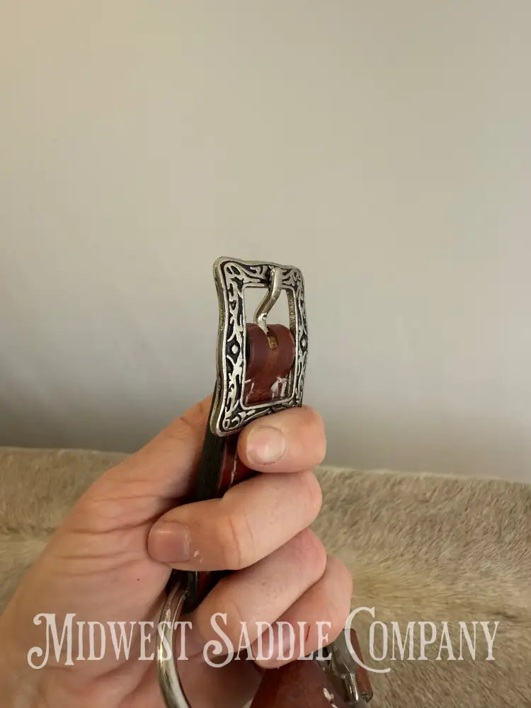 Classic White Buckstitch Western Leather Halter - Average Horse Size Halter