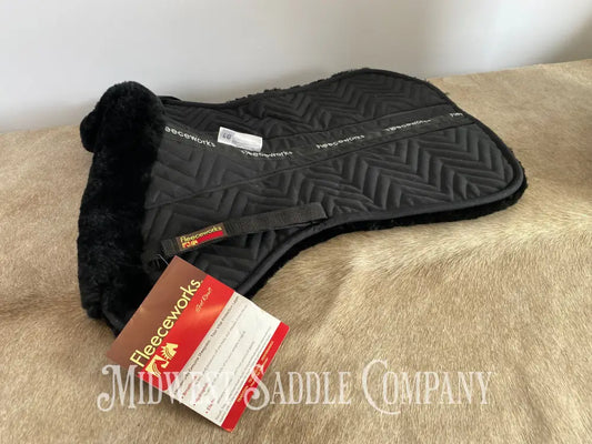 New Fleeceworks Fwxk Sheepskin Half Pad Plain Edge English Saddle