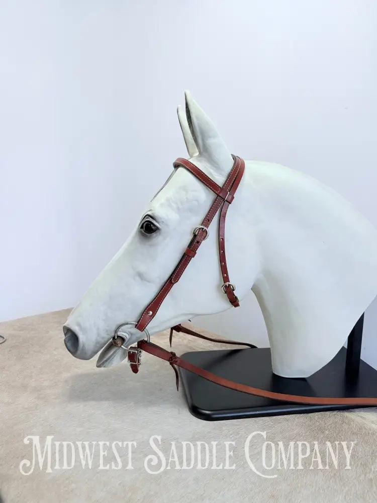 New Genuine Billy Cook Maker Western Leather Headstall - Average Horse Size Bridles & Headstalls