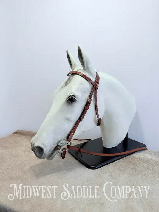 New Genuine Billy Cook Maker Western Leather Headstall - Average Horse Size Bridles & Headstalls