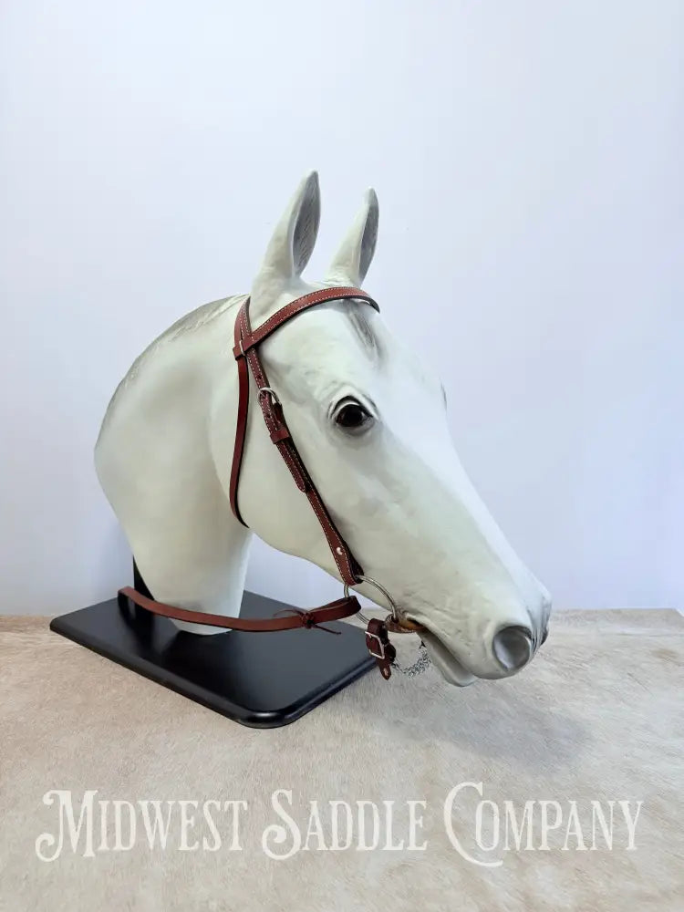 New Genuine Billy Cook Maker Western Leather Headstall - Average Horse Size Bridles & Headstalls